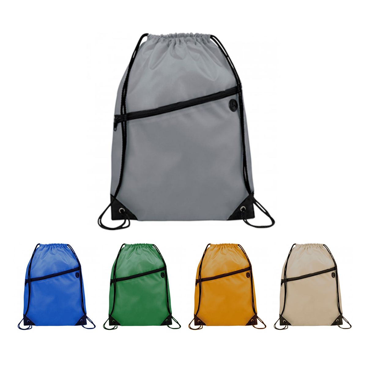 Drawstring Bag with Compartment